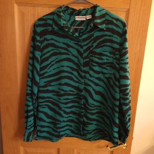 Vintage animal pattern blouse